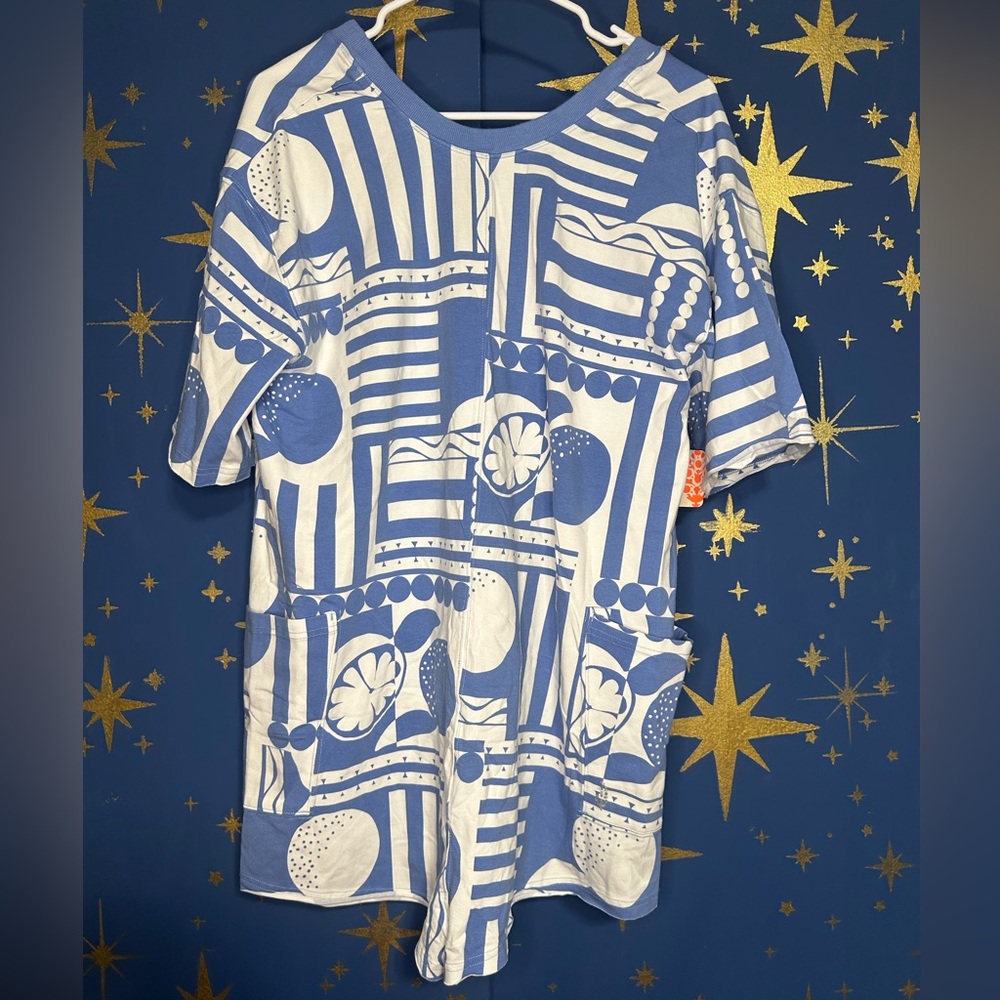 NWT FP Movement by Free People Printed Graphic Hot Shot Tee Shirt Romper S - Picture 8 of 8